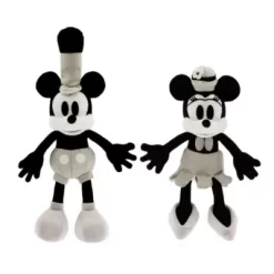 Mickey And Minnie Steamboat Willie Disney100 Decades Small Soft Toy Set