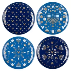 Disney Store Mickey Mouse Hanukkah Plates, Set Of 4