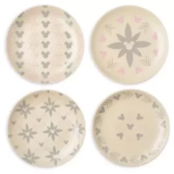 Disney Parks Mickey Mouse Homestead Plates, Set Of 4