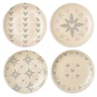 Disney Parks Mickey Mouse Homestead Plates, Set Of 4 2 Disney Parks Mickey Mouse Homestead Plates, Set Of 4