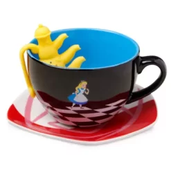 Disney Store Alice In Wonderland Mug, Saucer, And Tea Infuser Set -Wonder Toy Shop 465043279552 2