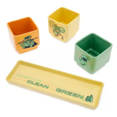 Disney Store WALL-E And EVE Herb Planter Set 3 Disney Store WALL-E And EVE Herb Planter Set