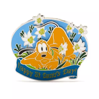 Disney Store Pluto St. David's Day Limited Edition Pin 3 Disney Store Pluto St. David's Day Limited Edition Pin
